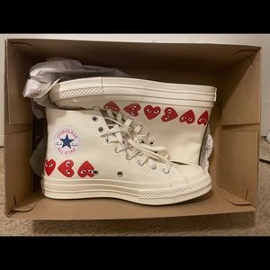 White Comme des Garcons Converse